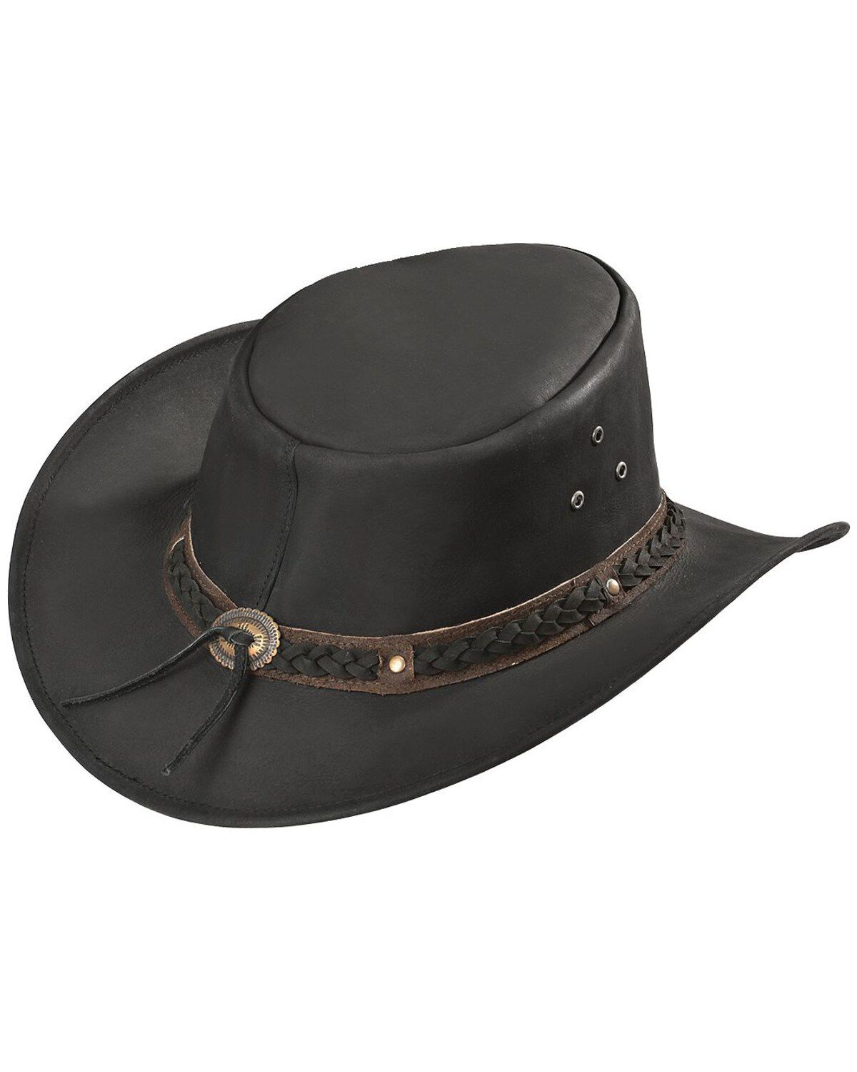 Outback Trading Co. Wagga Wagga UPF 50 Sun Protection Leather Hat