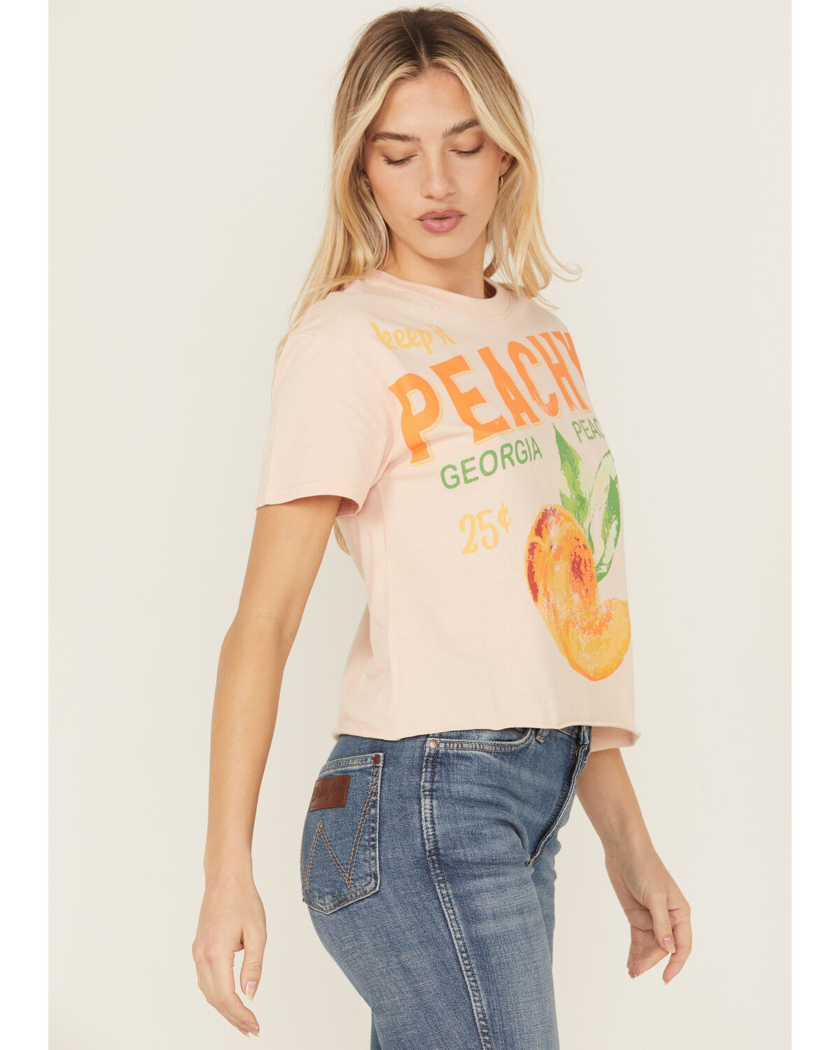 Blended Women's Keep It Peachy Short Sleeve Graphic Tee