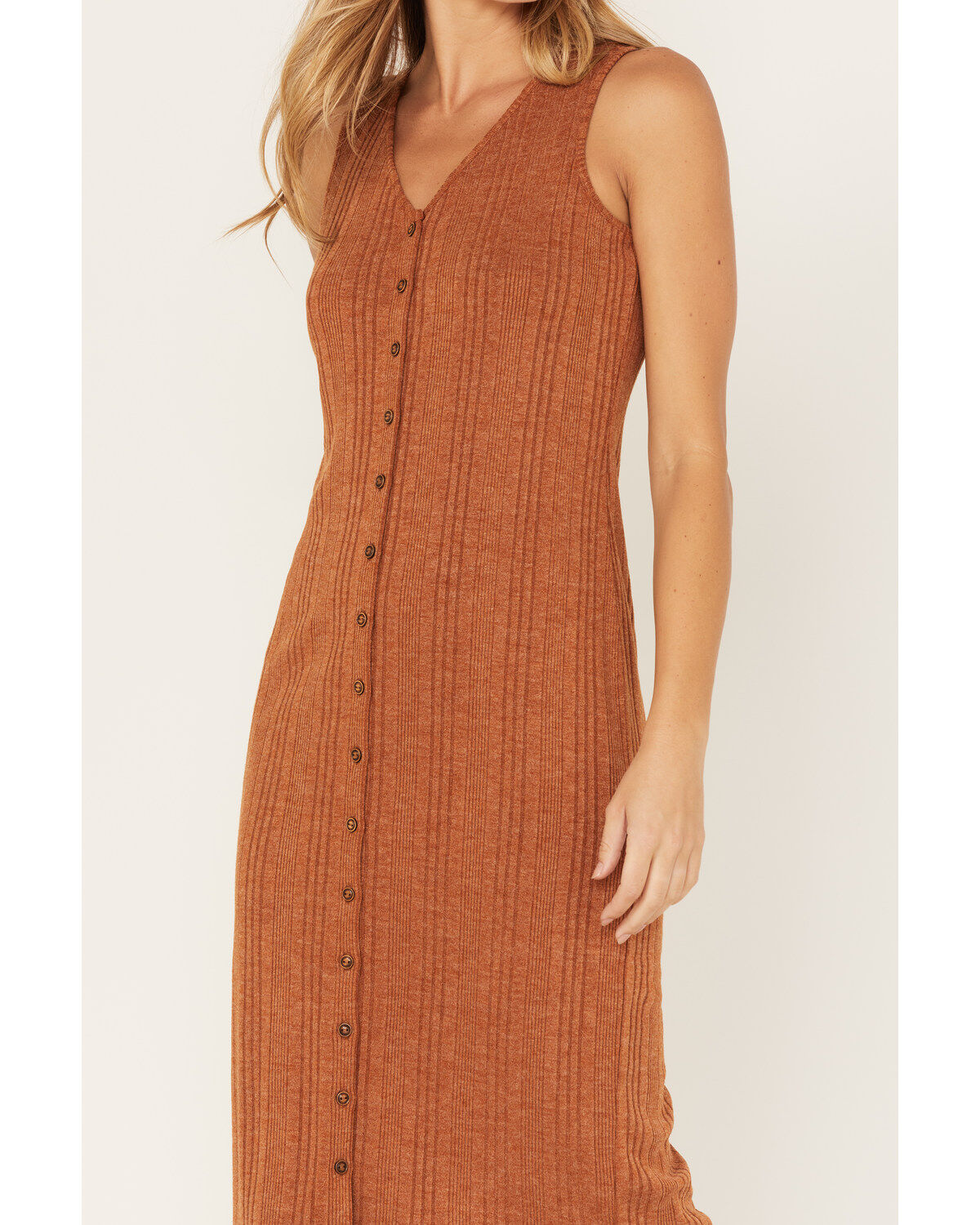 Cleo + Wolf Women's Ribbed Tank Midi Dress