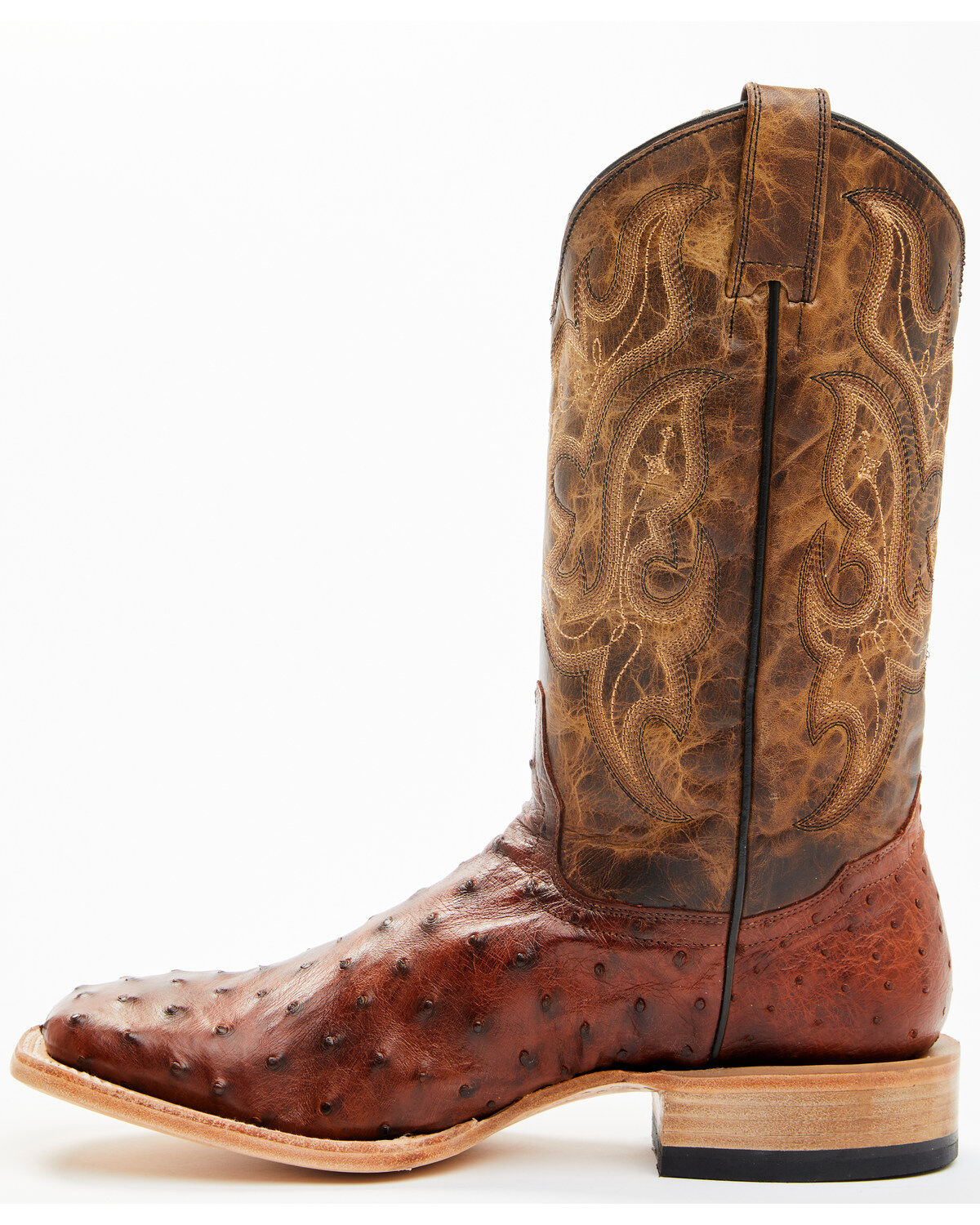 Cody James Men's Exotic Full Quill Ostrich Western Boots - Broad Square Toe