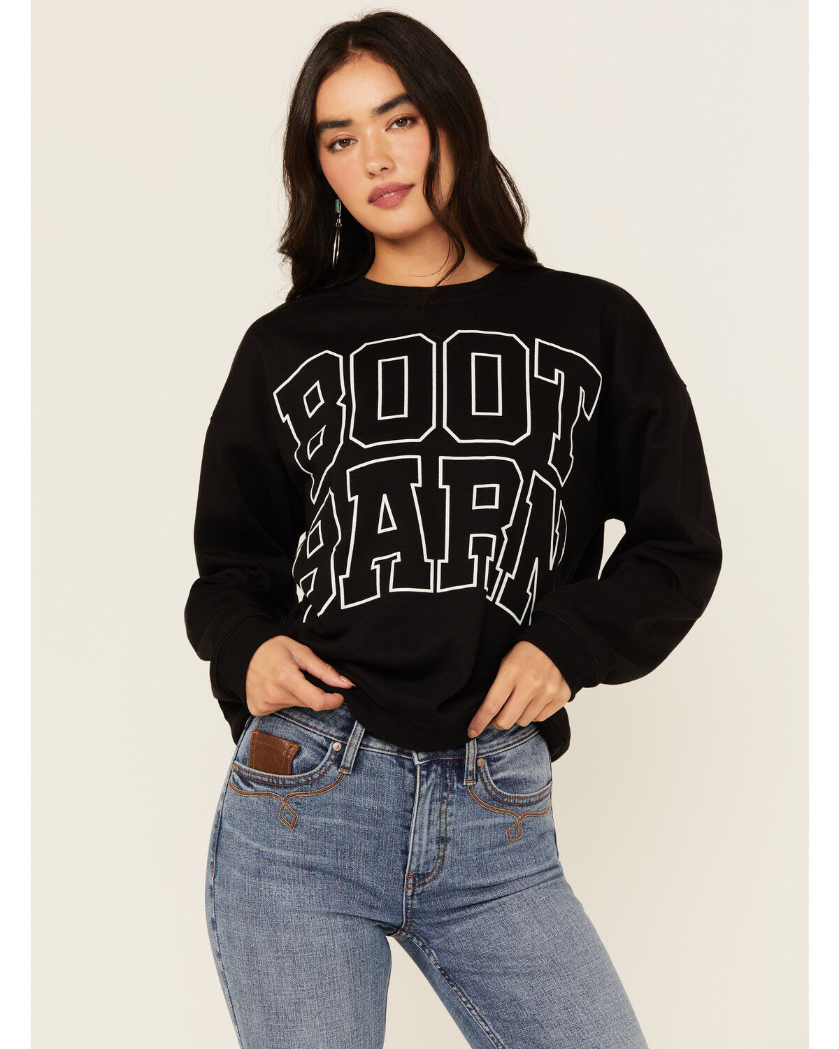 Boot Barn Women's Logo Graphic Crew Neck Sweatshirt