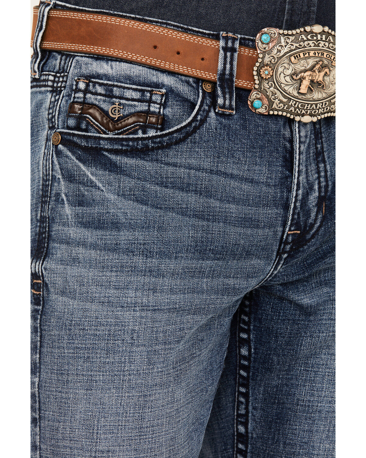 Cody James Men's Outpost Dark Wash Slim Straight Stretch Denim Jeans