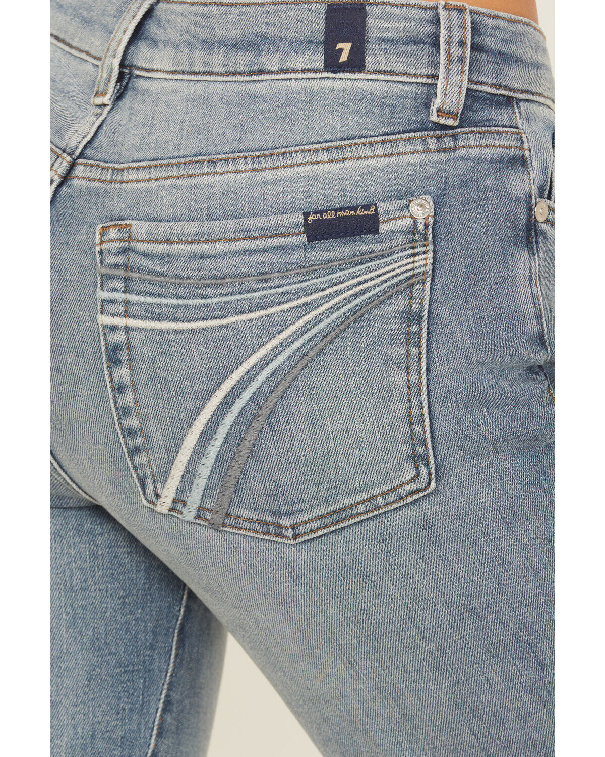 7 For All Mankind Women's Santa Rosa Mid Rise Tailorless Dojo Bootcut Denim Jeans