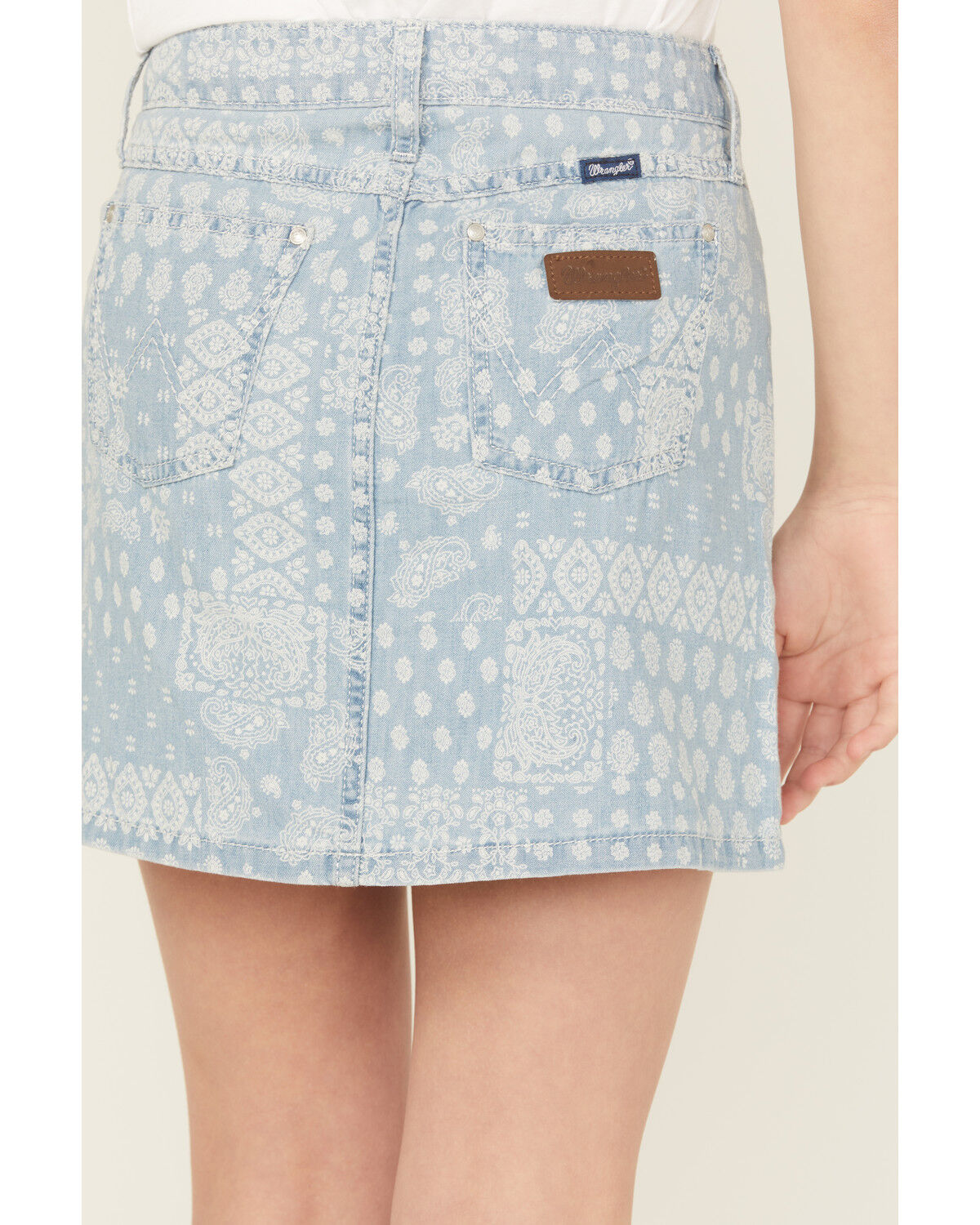 Wrangler Girls' Bandana Print Denim Skirt