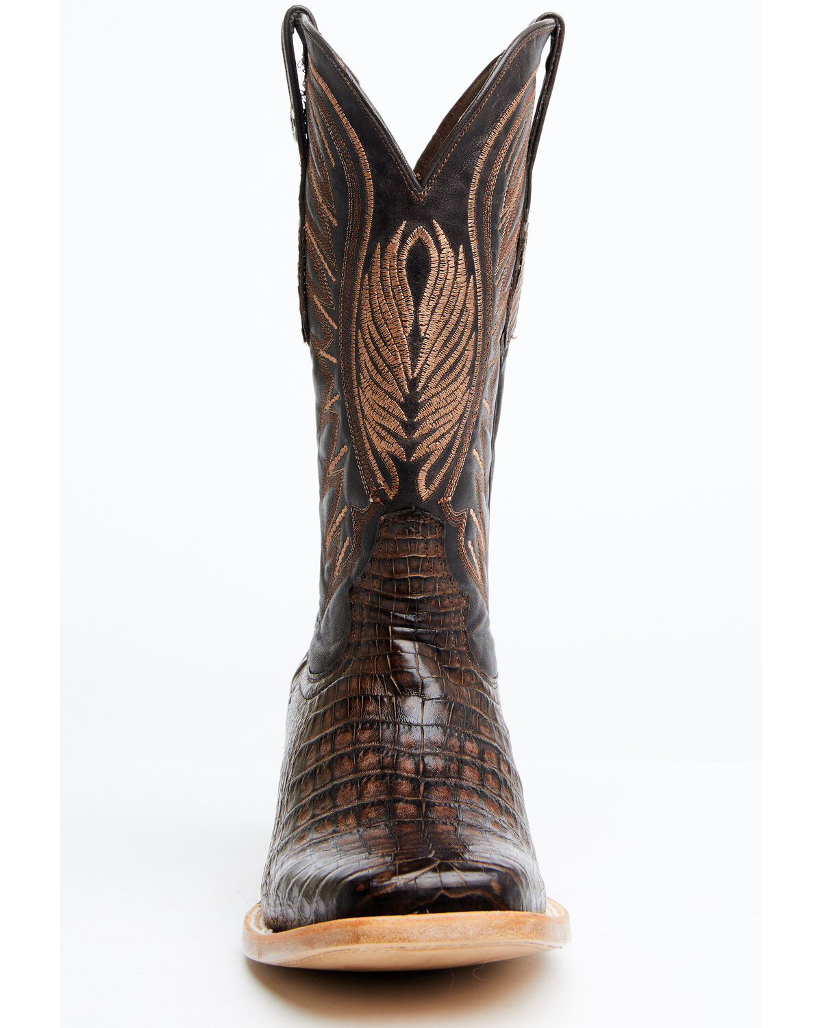 Tanner Mark Men's Shawnee Exotic Caiman Belly Western Boots - Broad Square Toe