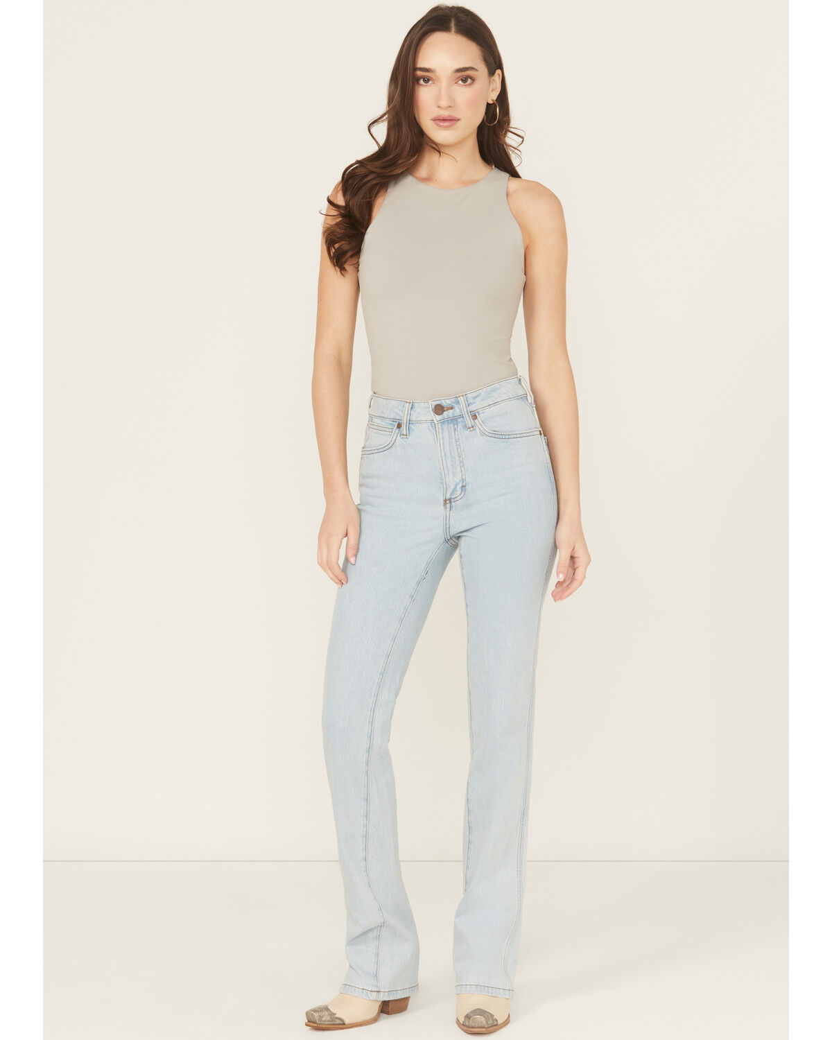 Wrangler Retro Women's Lila Light Wash High Rise Bootcut Stretch Denim Jeans