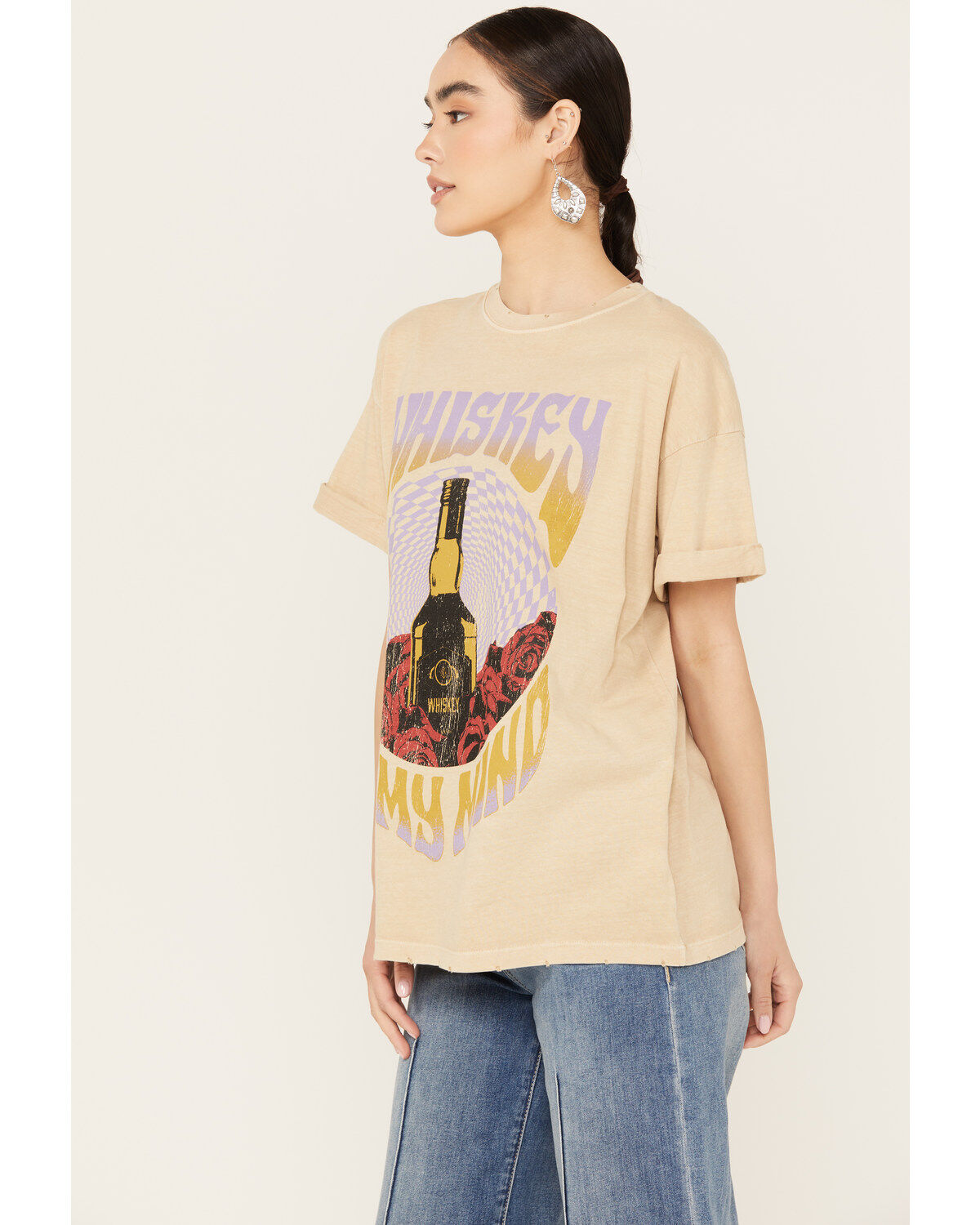 Girl Dangerous Women's Whiskey On My Mind Relaxed Fit Graphic Tee