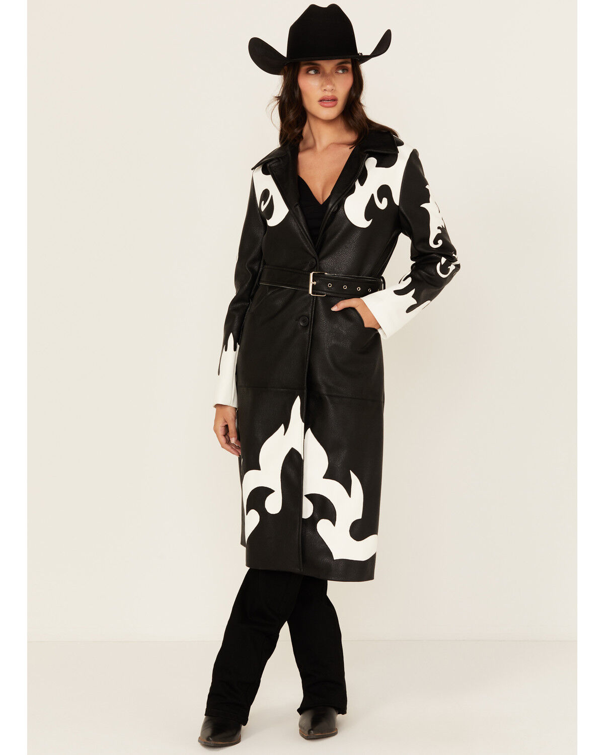 Azalea Wang Women's Robot Cowgirl Button-Down Trench Coat