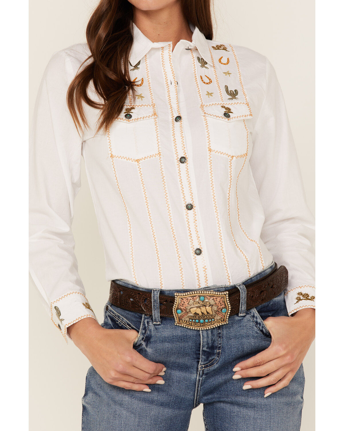 Tasha Polizzi Women's Jackson Embroidered Western Shirt