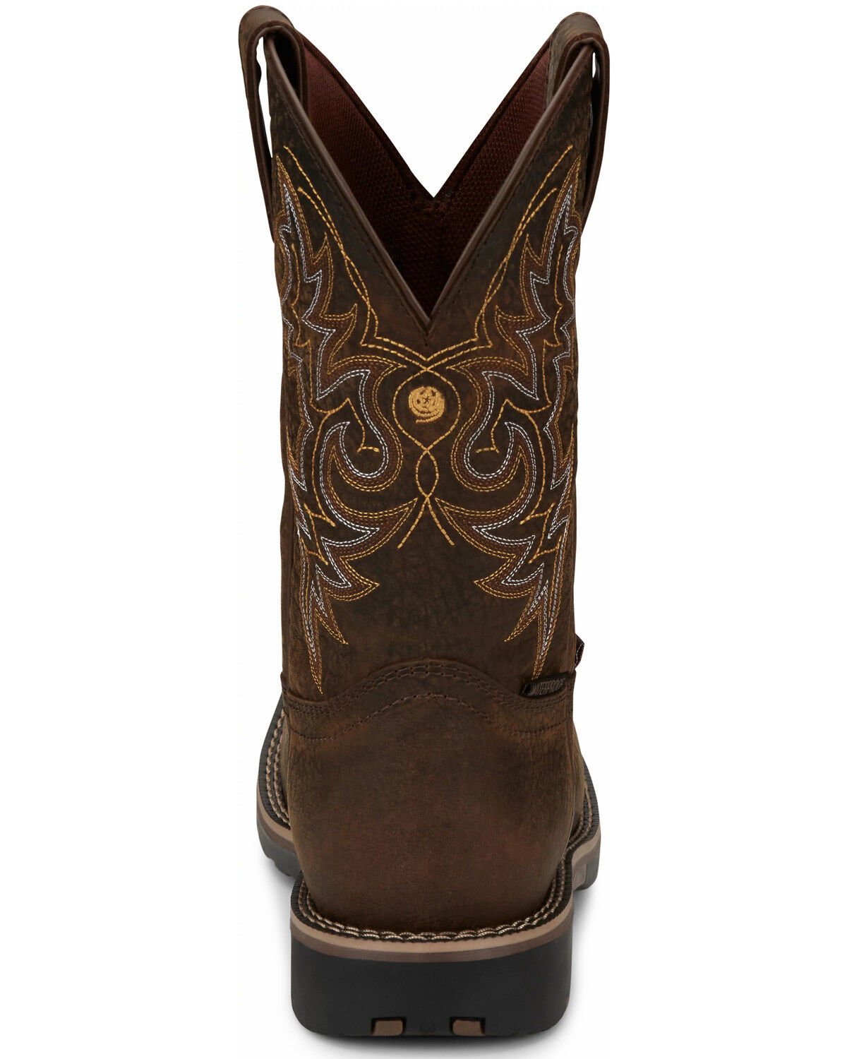 Justin Men's Fireman Brown Western Boots - Square Toe