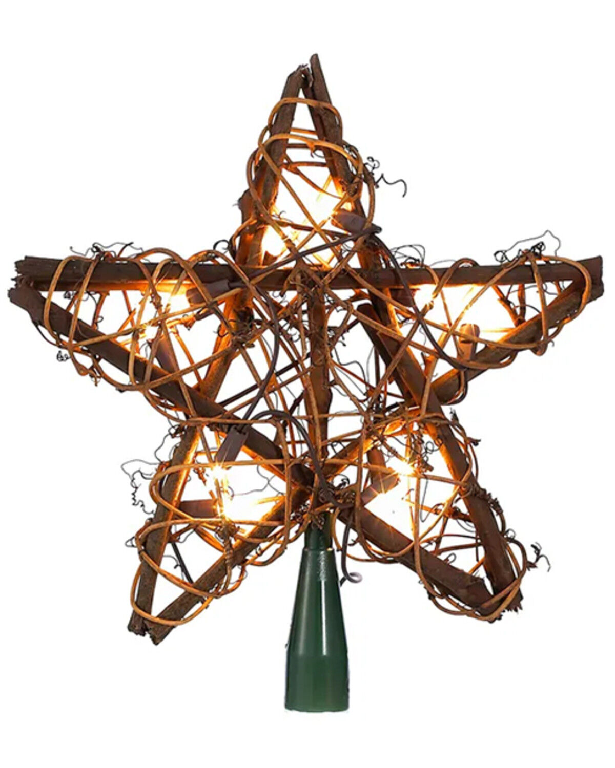 Kurt Adler Rattan Star Tree Topper