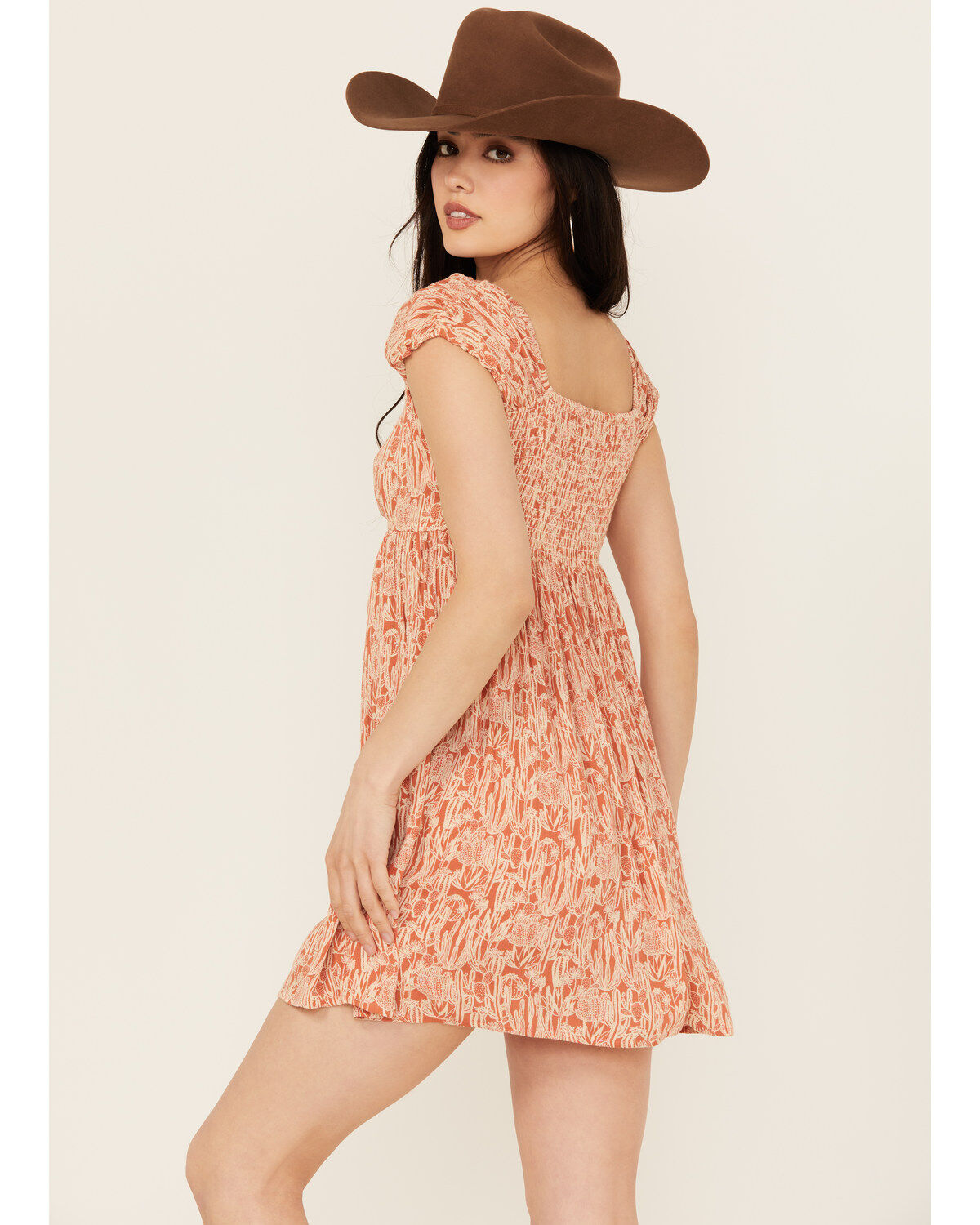 Rock & Roll Denim Women's Cactus Print Mini Dress