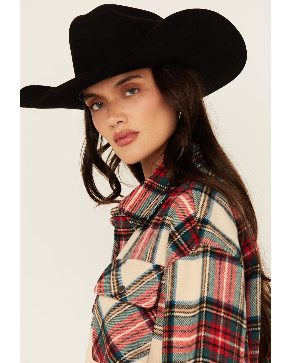 Fornia Women's Plaid Print Shacket