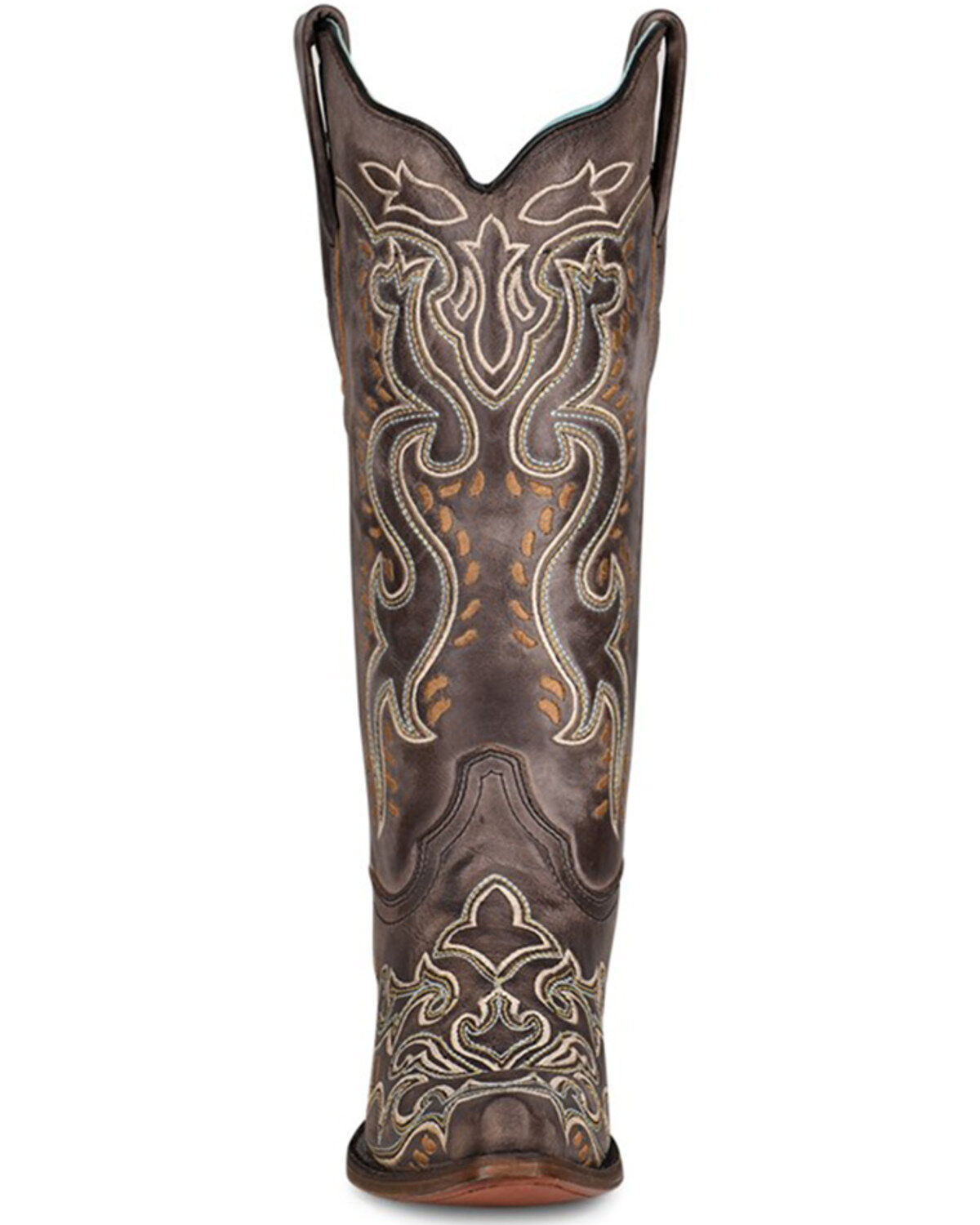 Corral Women's Brown Embroidery Western Boots - Snip Toe