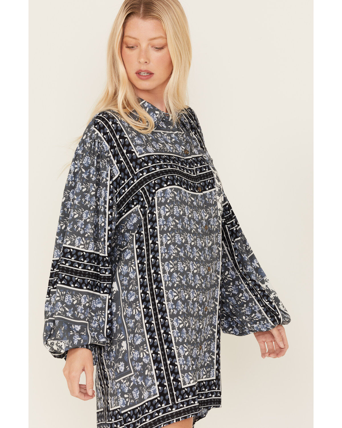 Jen's Pirate Booty Women's Roma Storm Lockhart Floral Print Ruffle Mini Dress