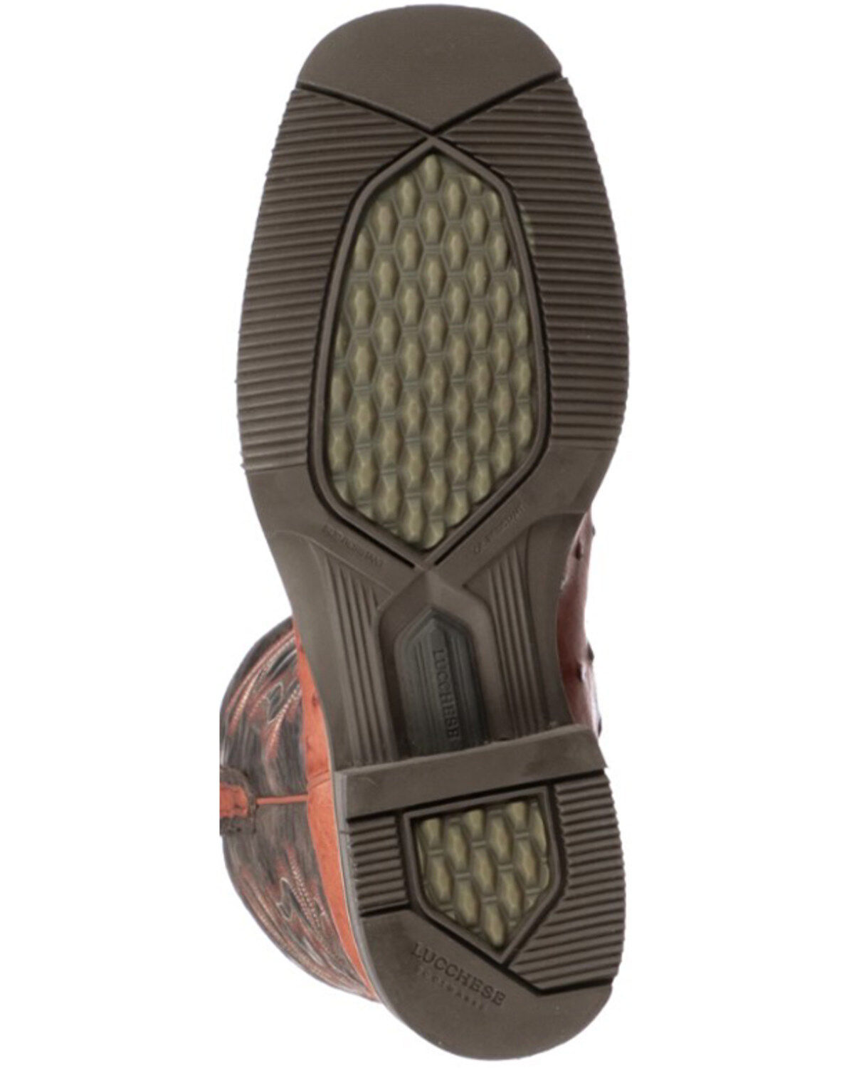 Lucchese Men's Rowdy Ostrich Skin Western Boots - Broad Square Toe