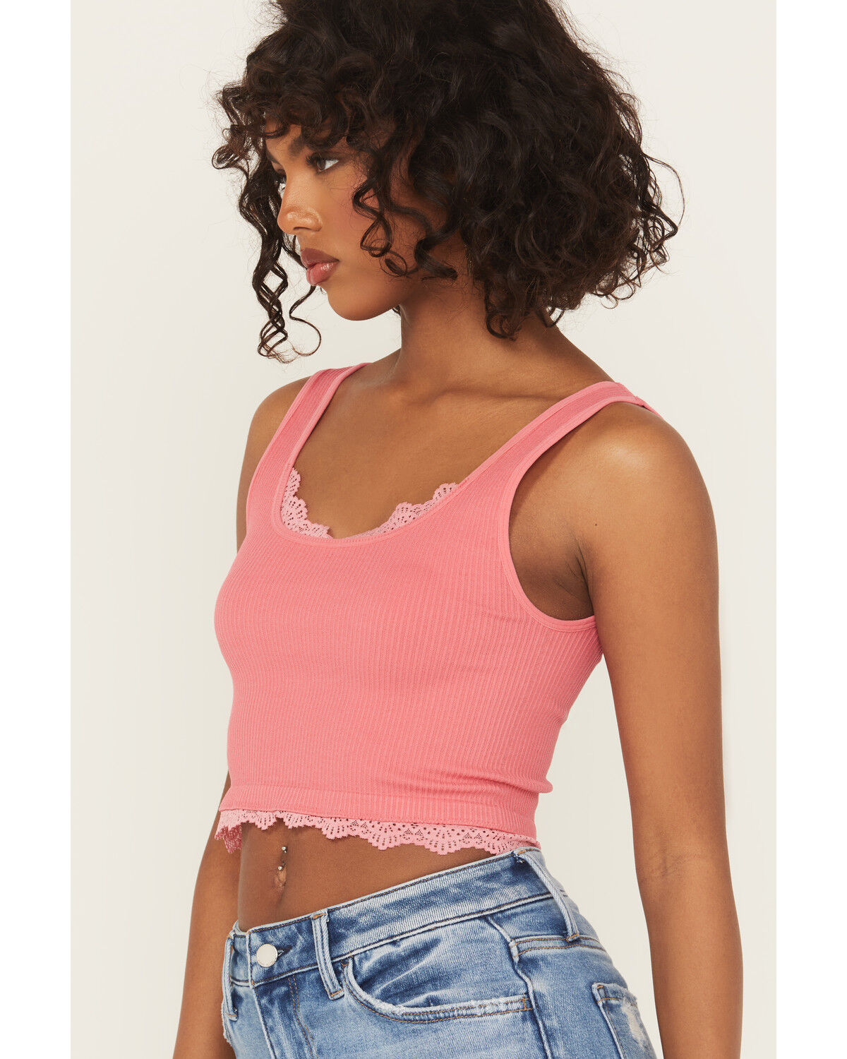 Fornia Women's Lace Trim Bralette