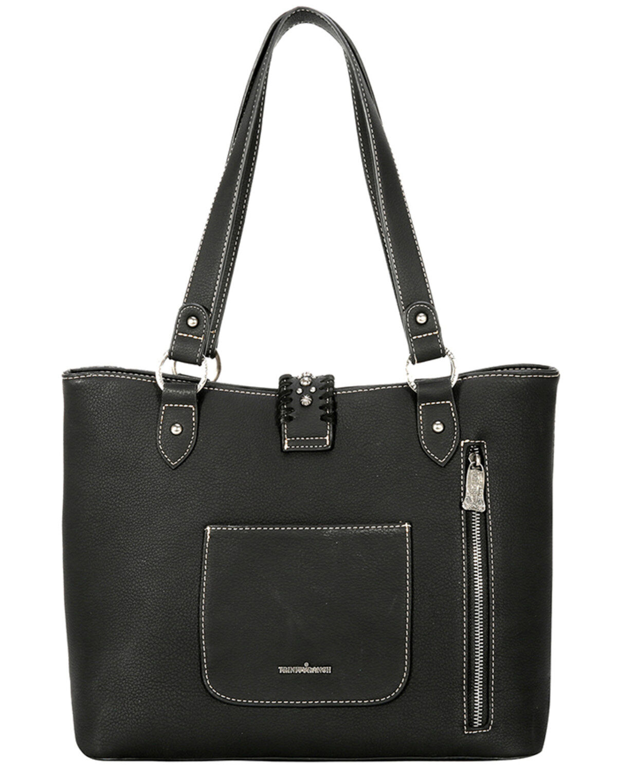 Montana West Women's Black & Turquoise Trinity Ranch Hair-on Cowhide Collection Concealed Carry Tote