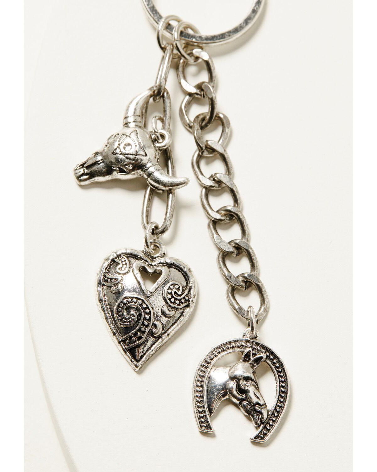 Shyanne Women's Heart Bull Horn Bag Charm