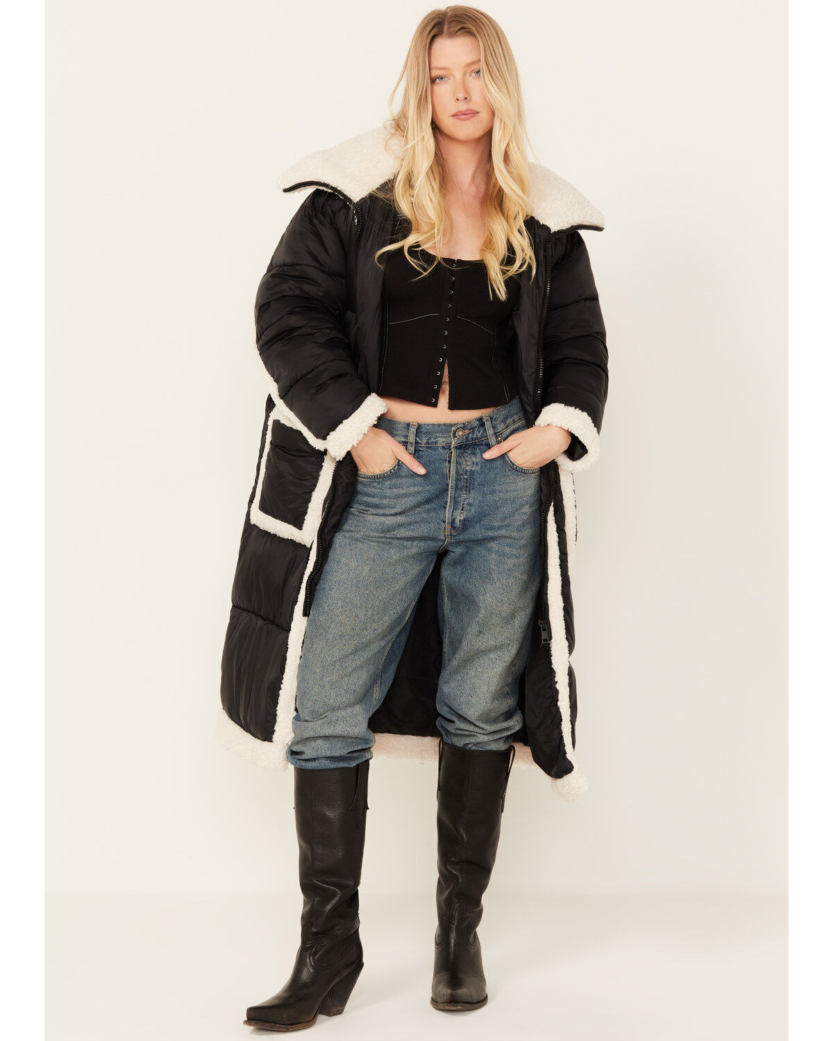 Room 34 Women's Sherpa Puffer Coat