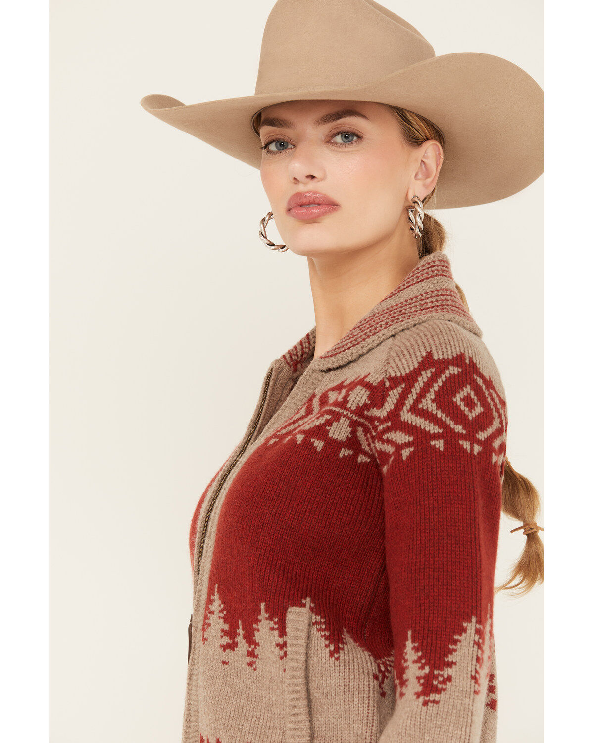 Pendleton Women's Alpine Print Zip Cardigan