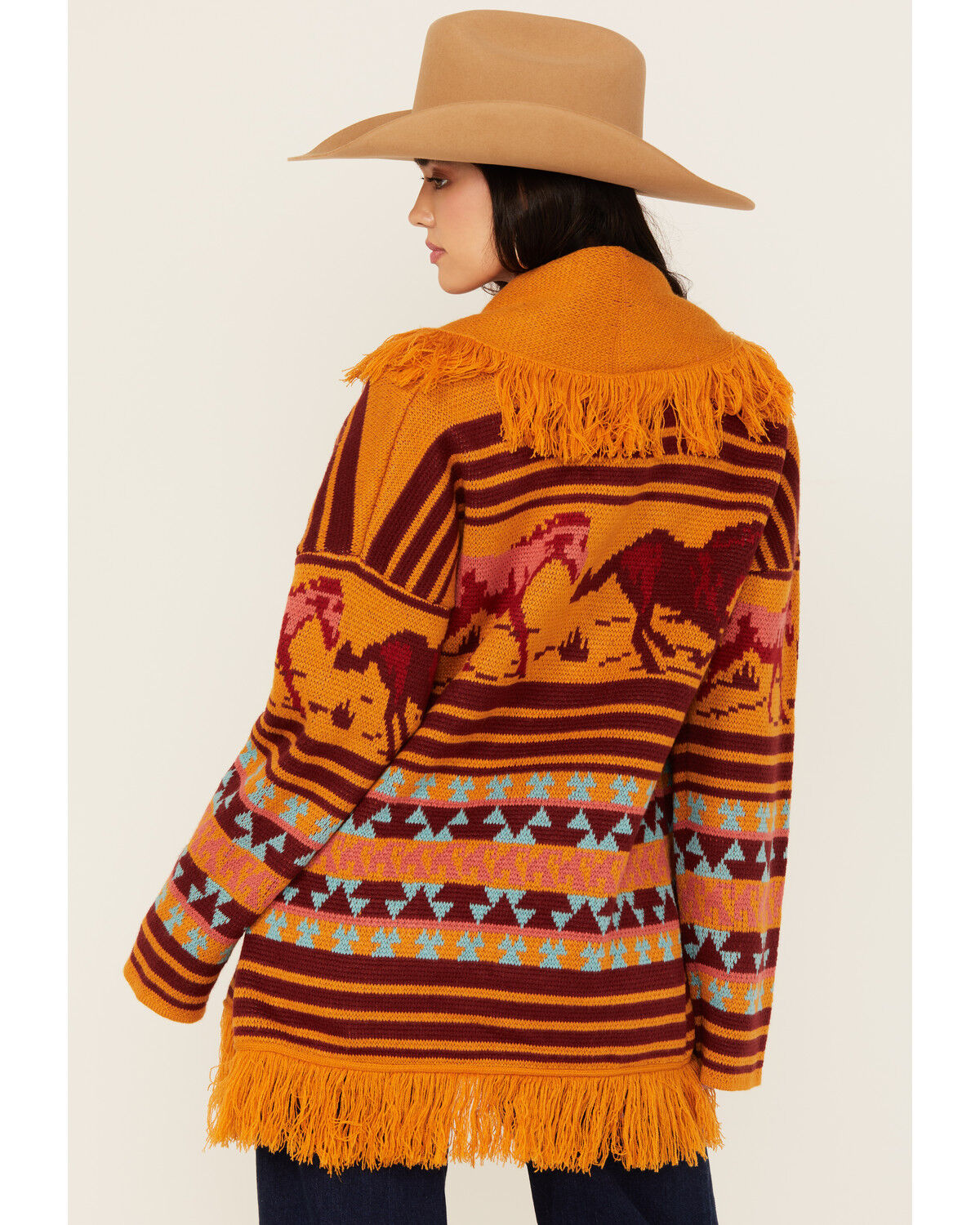 Panhandle Women's Horse Print Cardigan