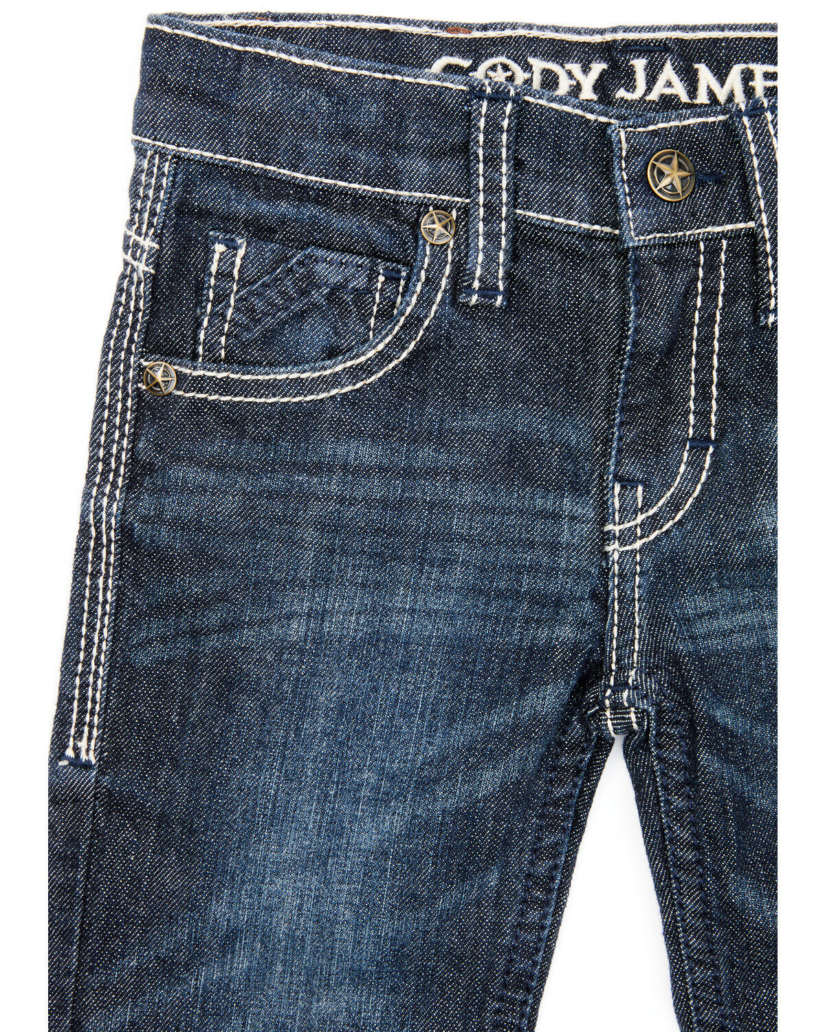 Cody James Toddler Boys' Night Hawk Medium Wash Mid Rise Stretch Relaxed Bootcut Jeans