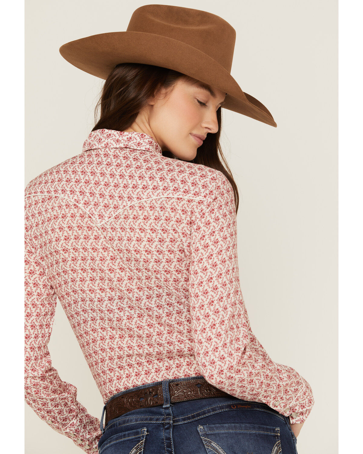 Stetson Women's Floral Print Long Sleeve Pearl Snap Western Shirt
