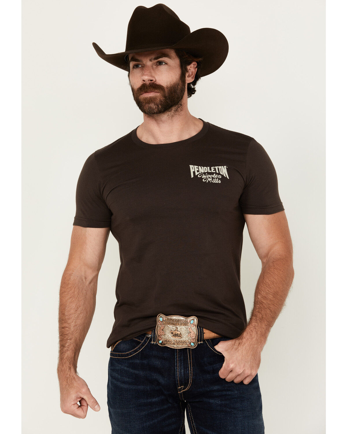 Pendleton Men's Cowboy Logo Short Sleeve Graphic T-Shirt