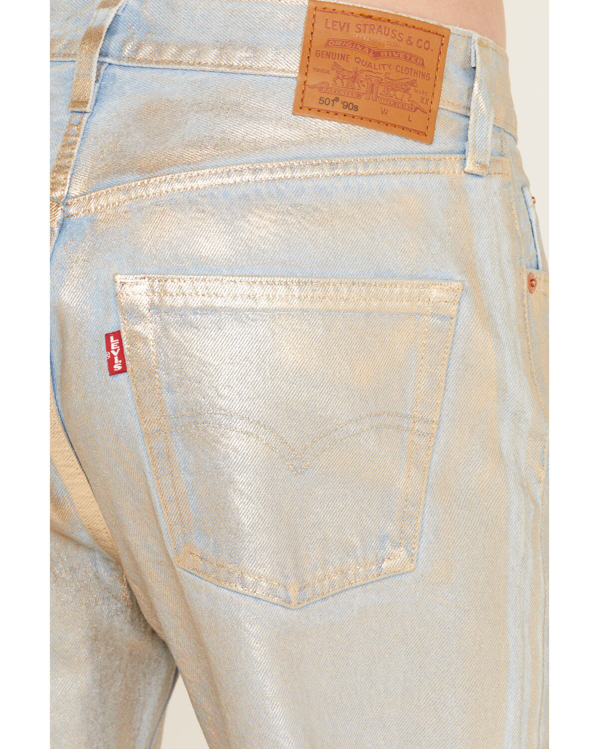 Levi's Premium Women's Optical Illusion 501 High Rise Ankle Straight Denim Jeans