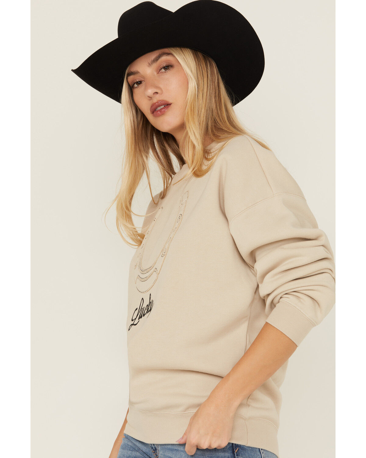 Youth in Revolt Women's Embroidered Lucky Crewneck Sweatshirt