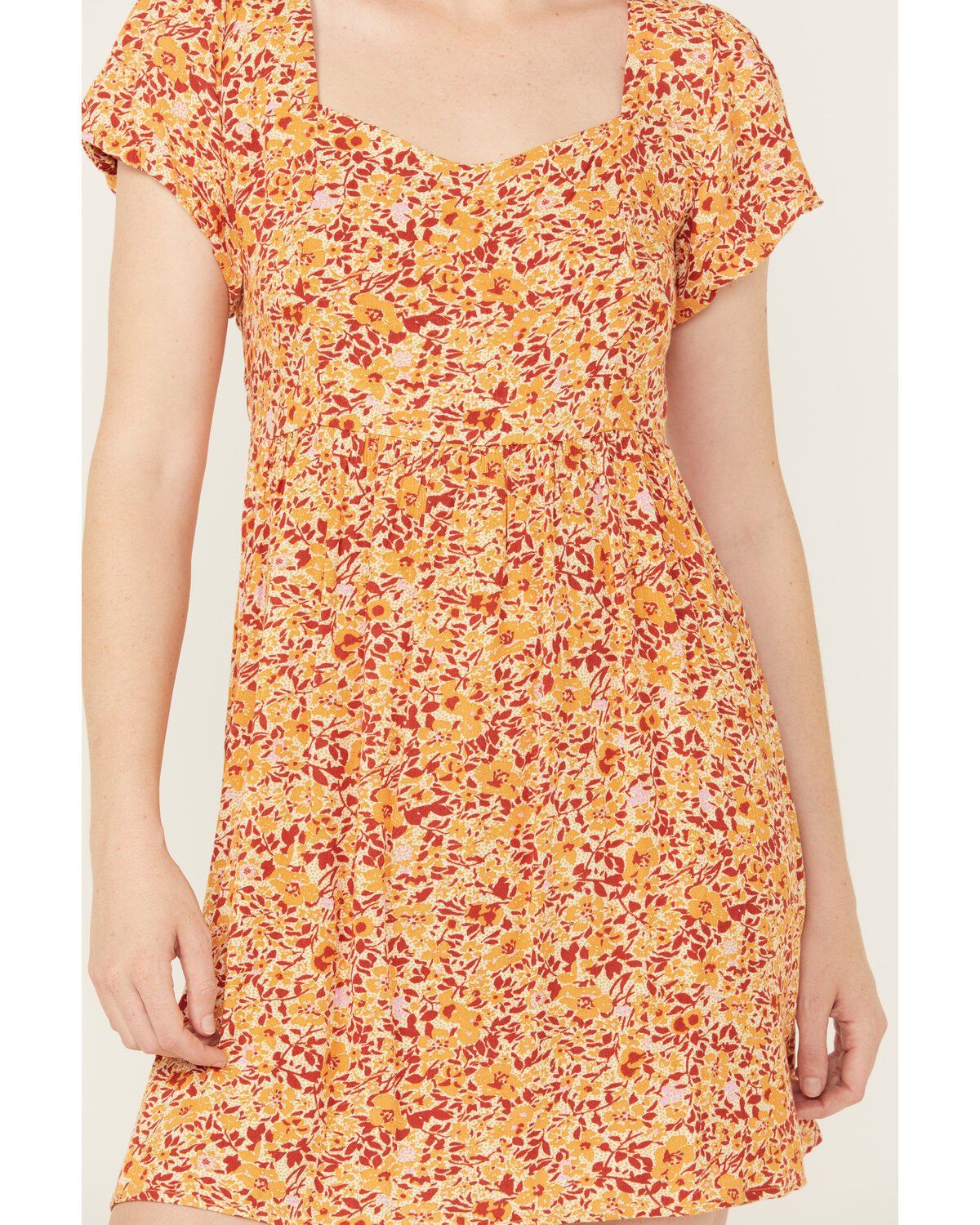 Wild Moss Women's Floral Print Mini Dress