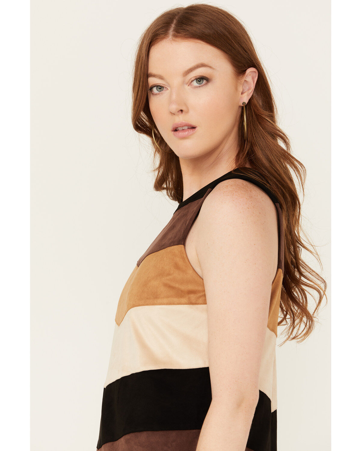 Show Me Your Mumu Women's Faux Suede Chevron Mod Mini Dress