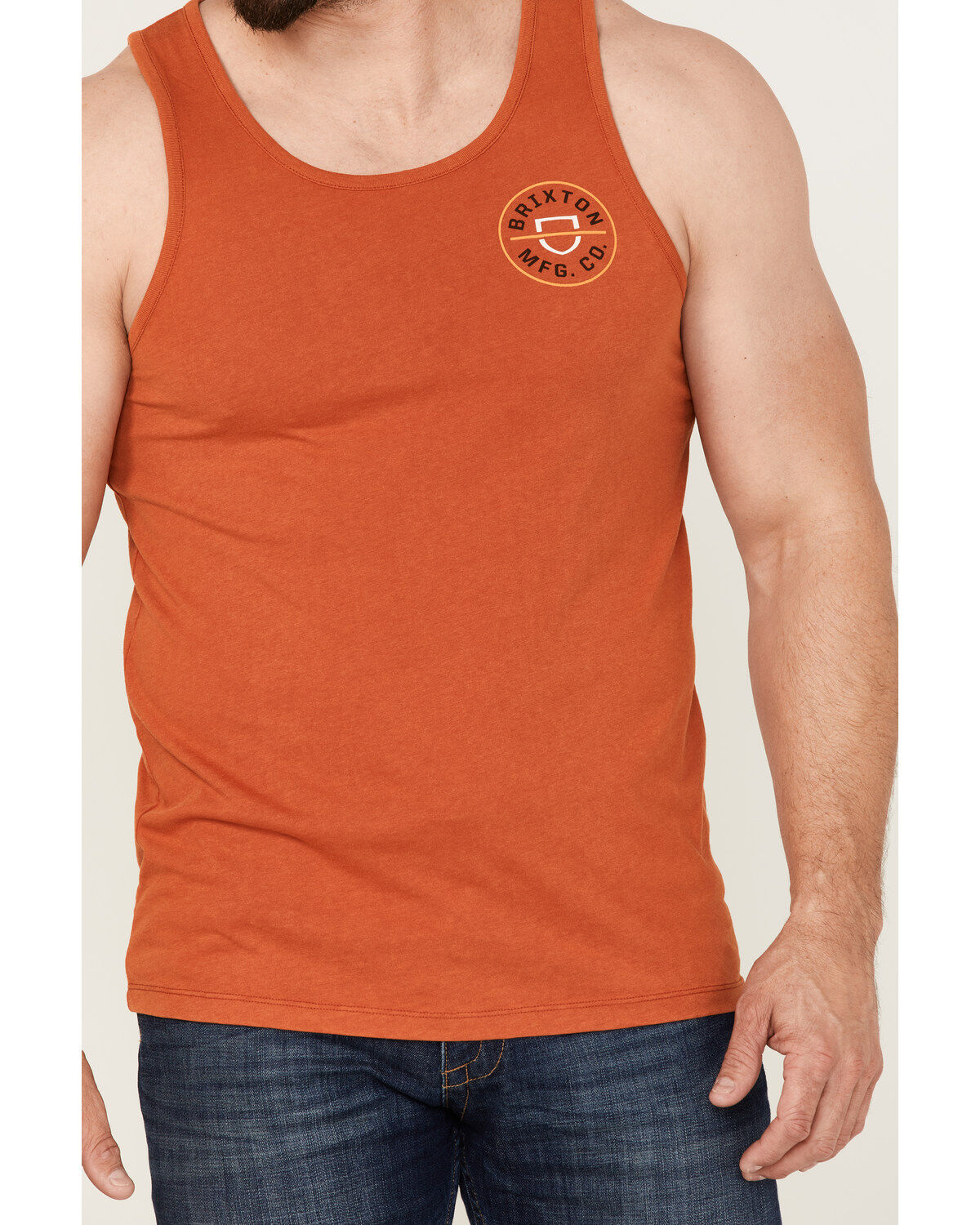 Brixton Men's Circle Logo Graphic Crest Tank