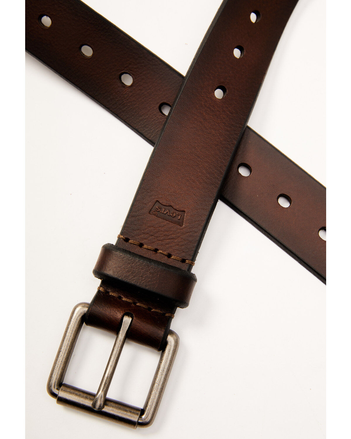Levi's Men's Casual Brown Roller Buckle Belt