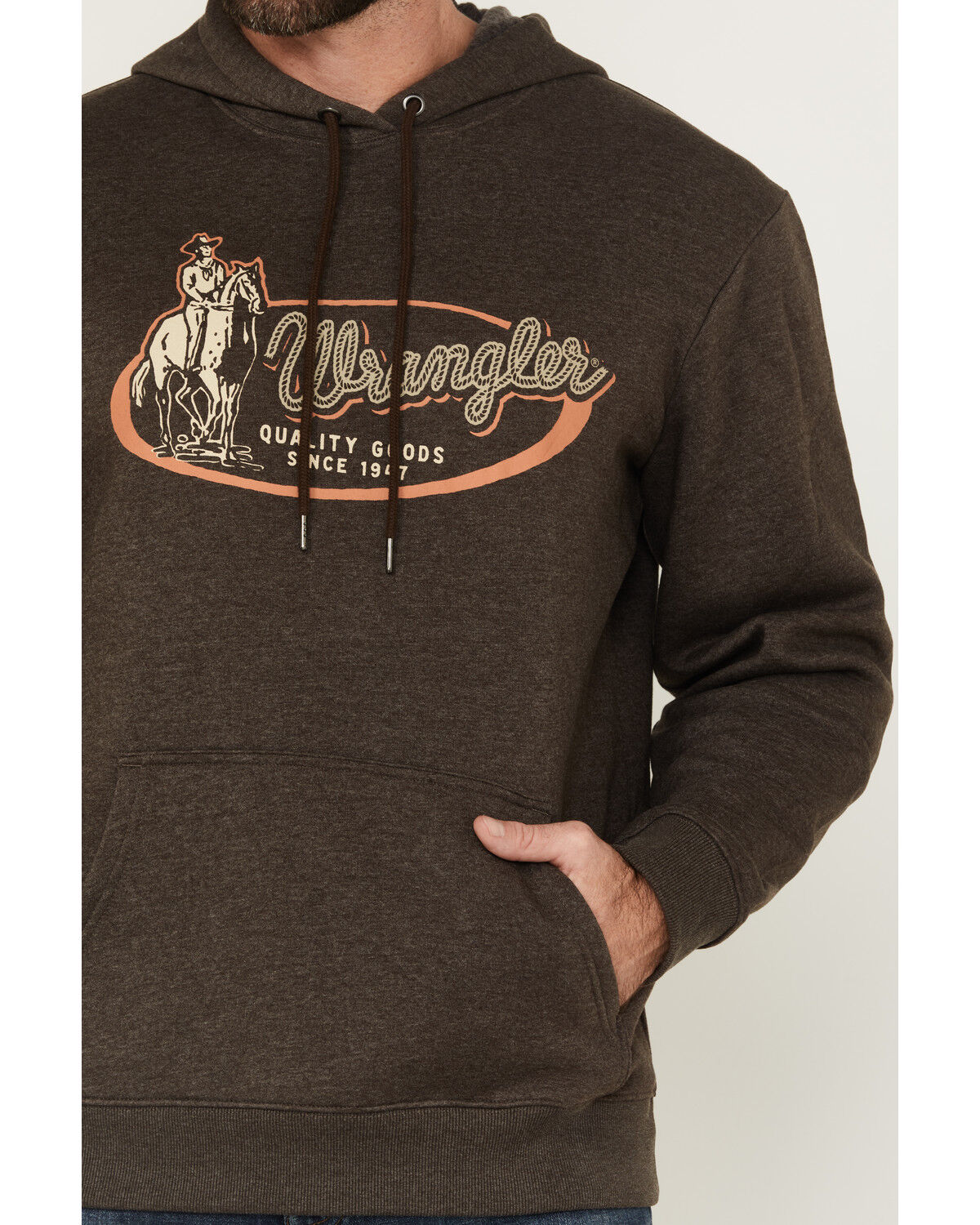 Wrangler Men's Cowboy and Rope Logo Graphic Hooded Sweatshirt