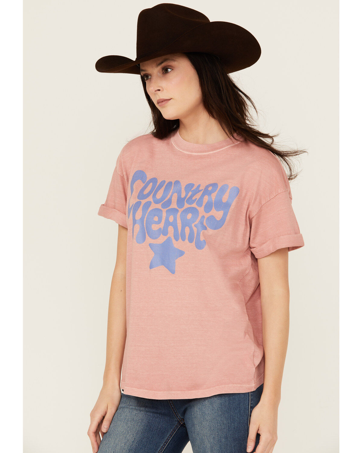 Girl Dangerous Country Heart Short Sleeve Graphic Tee