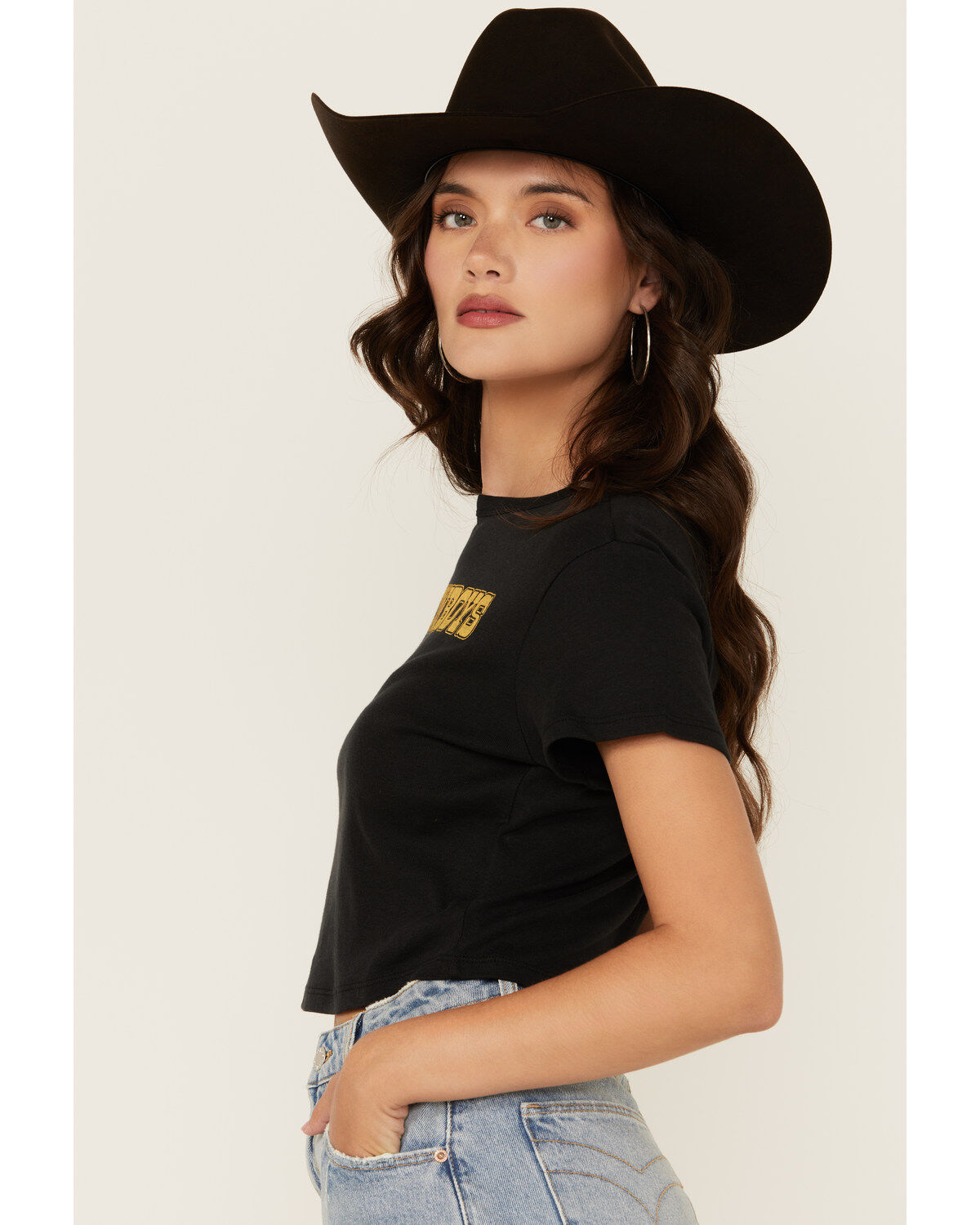 Girl Dangerous Women's I Heart Cowboys Graphic Baby Tee