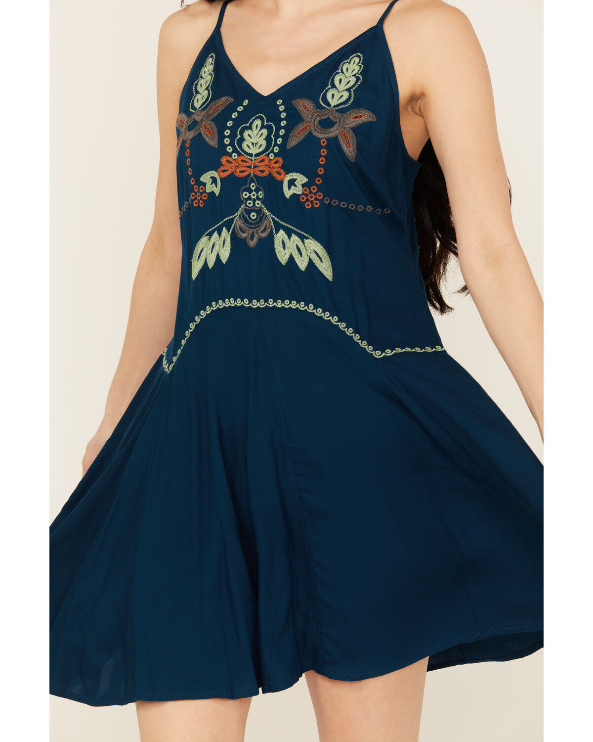 Shyanne Women's Challis Embroidered Mini Dress