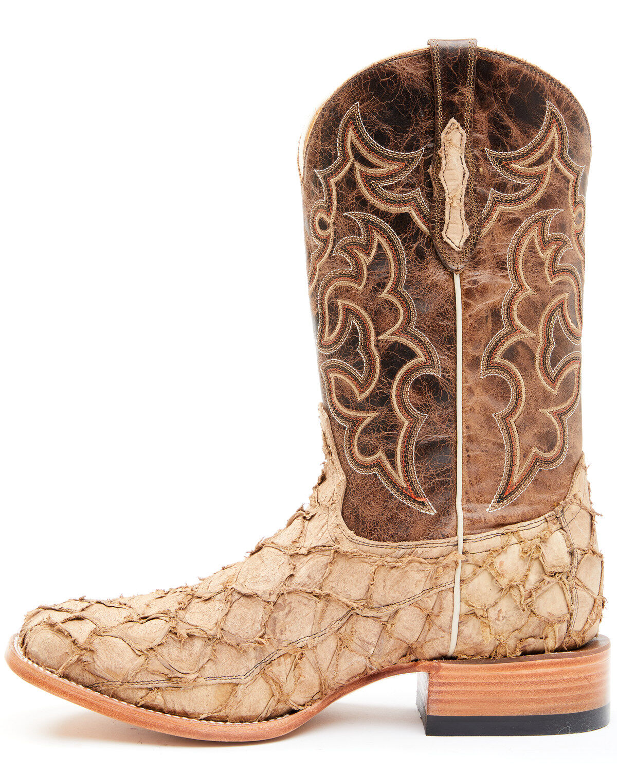 Cody James Men's Exotic Pirarucu Western Boots - Broad Square Toe