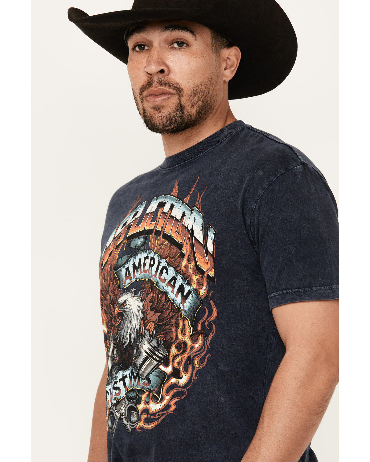 Affliction Men's AC Eagle Fire Short Sleeve Graphic T-Shirt