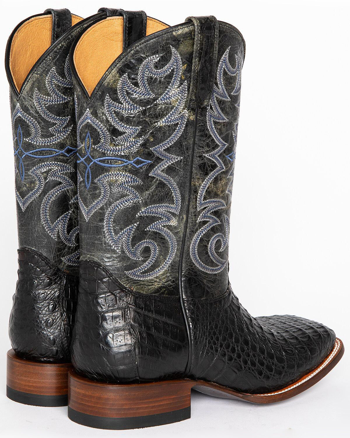 Cody James Men's Caiman Embroidered Exotic Boots - Broad Square Toe