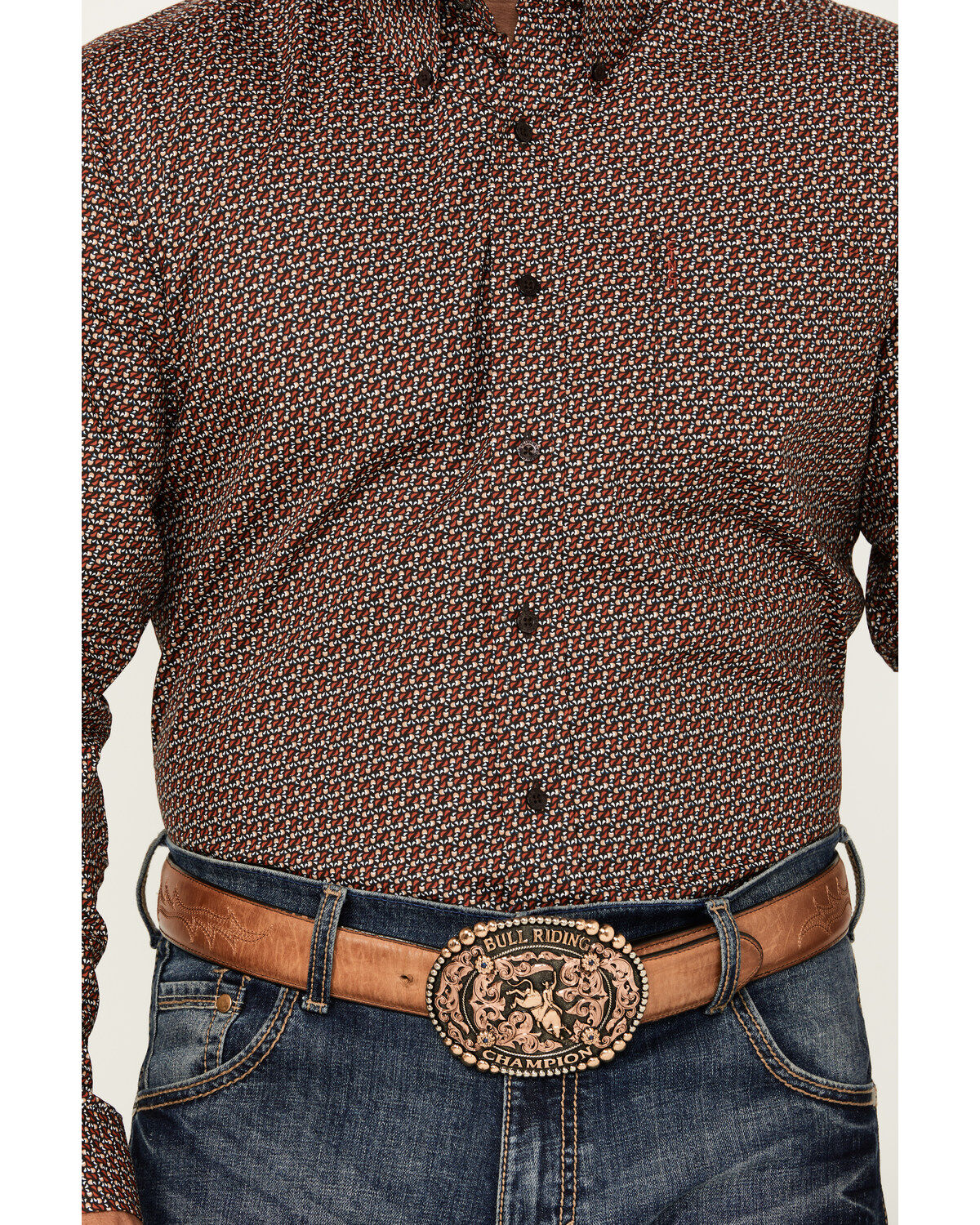 Cinch Men's Printed Long Sleeve Button-Down Shirt
