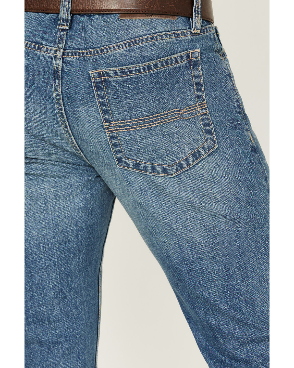 Cody James Men's Roughstock Medium Wash Slim Straight Rigid Denim Jeans
