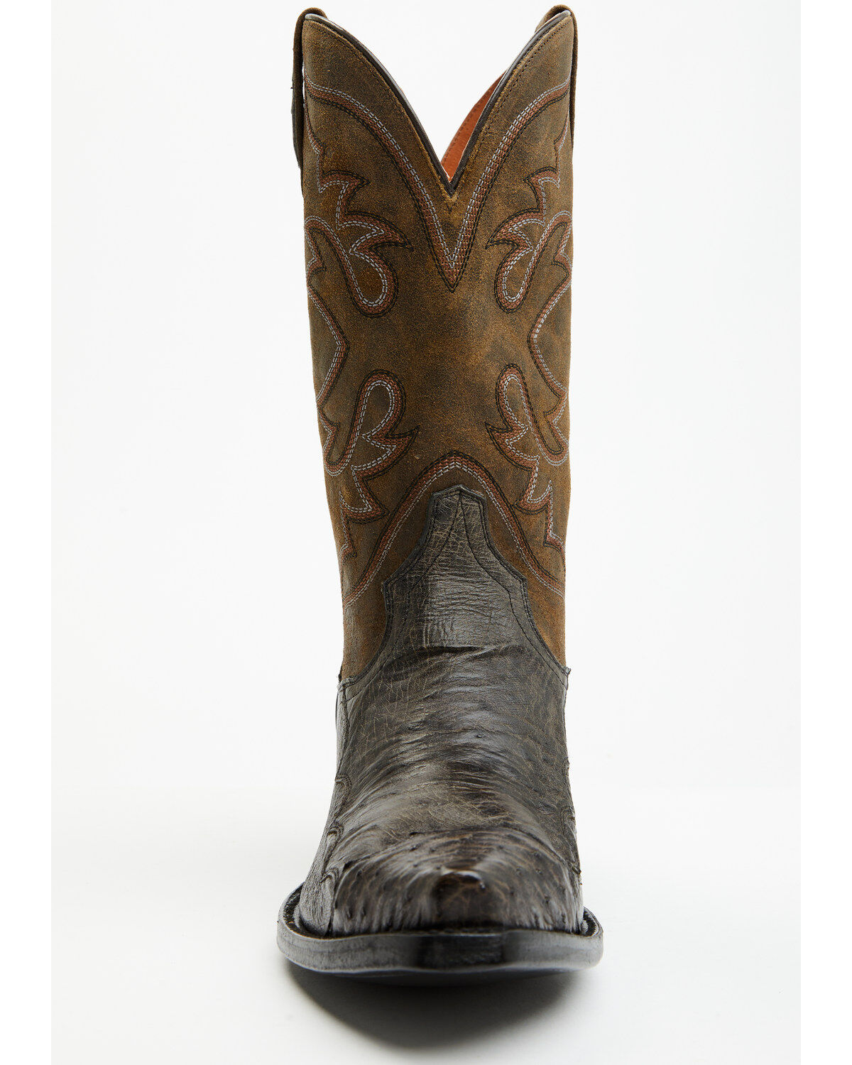 Dan Post Men's 12" Exotic Ostrich Western Boots - Snip Toe