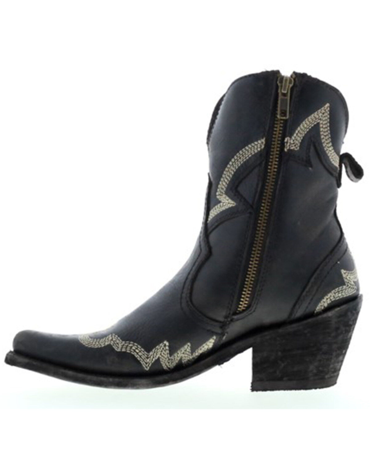 Liberty Black Women's Side Bug & Wrinkle Mosel Short Western Boots - Snip Toe