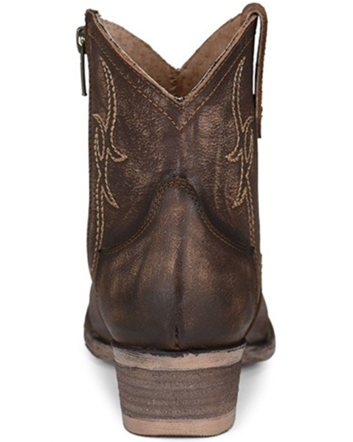 Circle G Women's Embroidered Tobacco Fashion Booties - Round Toe