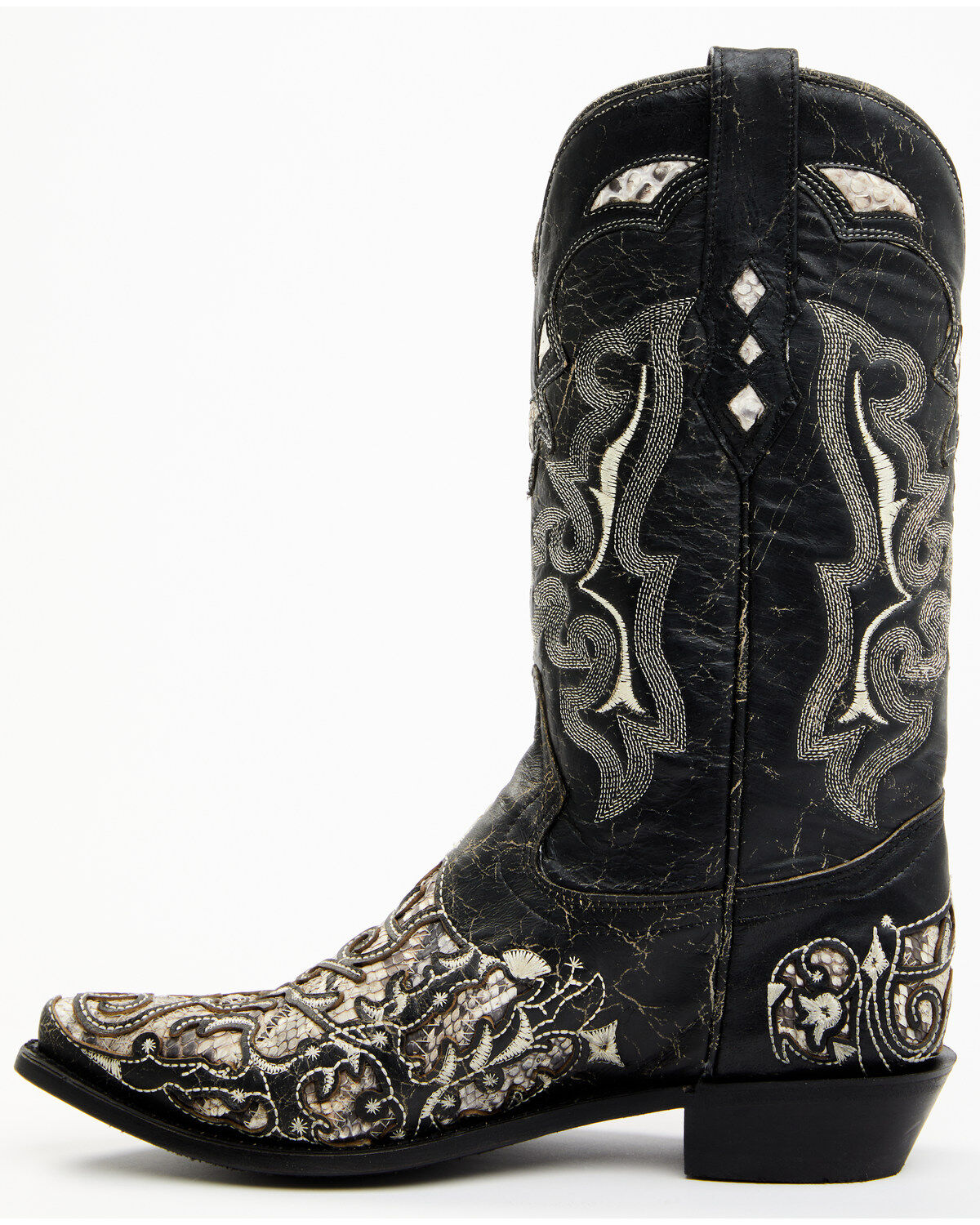 Corral Men's Exotic Python Skin Inlay Western Boots - Snip Toe