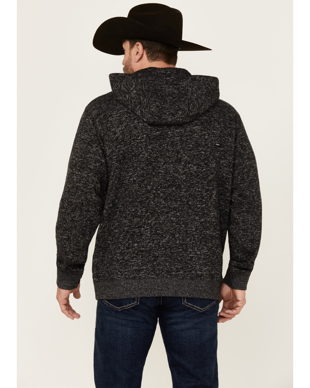 Hooey Men's Jimmy Speckled Henley Hooded Pullover