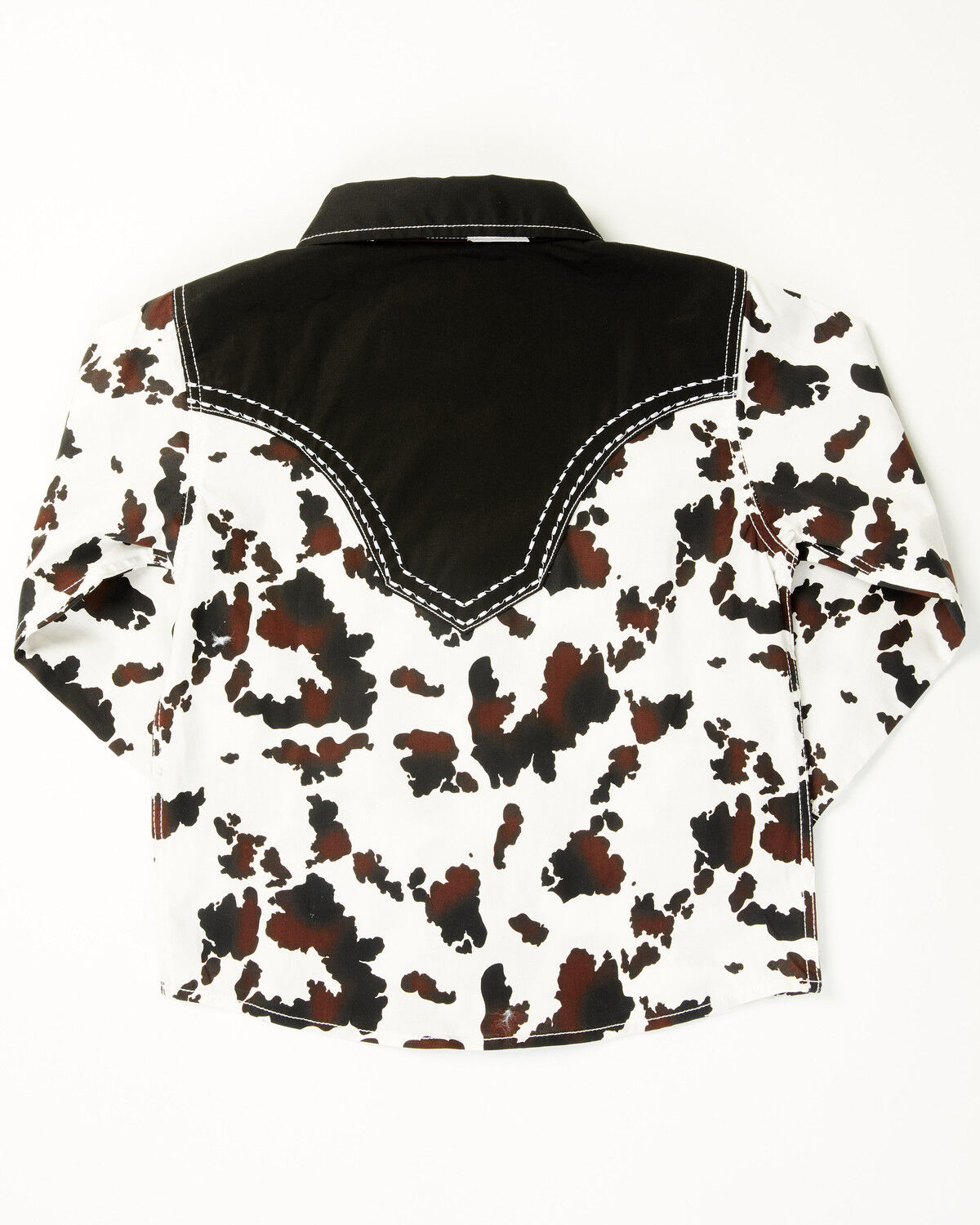 Cowgirl Hardware Toddler Girls' Moody Cow Print Long Sleeve Rhinestone Snap Stretch Western Shirt